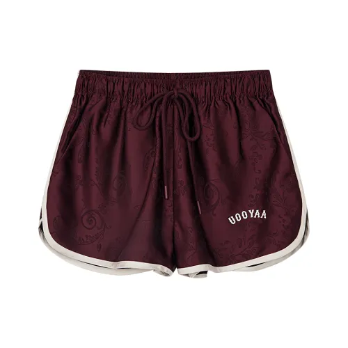 UOOYAA Бургундский Женские Повседневные шорты