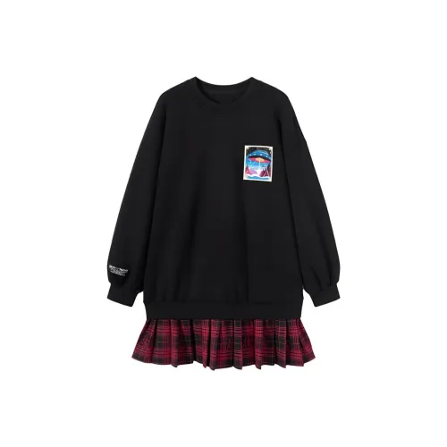 EICHITOO Длинное платье с длинными рукавами женское черное