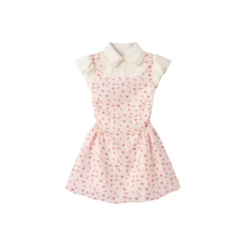 ZWTX STUDIO Короткий рукав Платье Женское Розовое