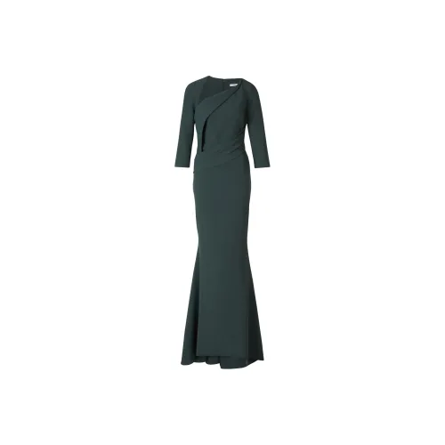 safiya Длинное платье с длинными рукавами женское зеленое