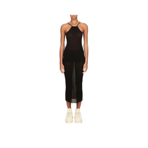 RICK OWENS совместный бренд RO FW24 Slip Платье Женское Черное