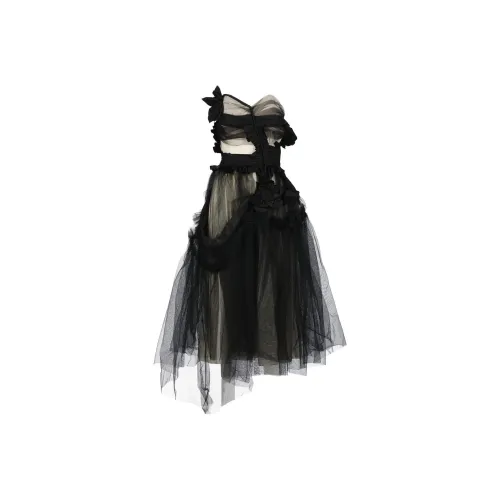 Maison Margiela Черное женское платье без рукавов