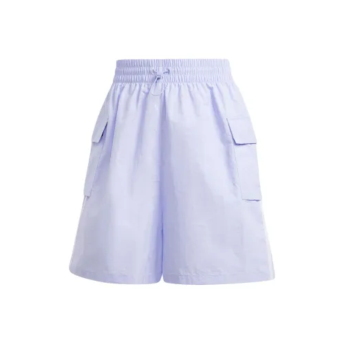 Adidas Originals Adicolor Карго Шорты Повседневные Шорты Женские Светло-фиолетовые
