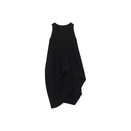 Yohji Yamamoto Черные Женские Платья без Рукавов