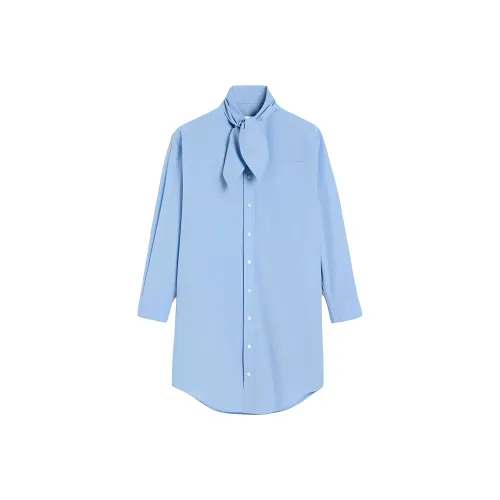 AMIPARIS Длинное платье с длинными рукавами женское синее