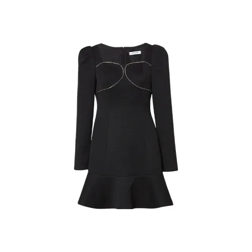 TAMMY TANGS Длинное платье с длинными рукавами женское черное