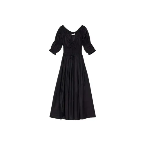 DOEN Black Женские Короткие Платья с Рукавами