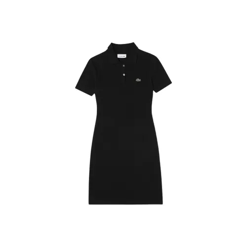 LACOSTE Collaboration Короткое платье с короткими рукавами женское черное