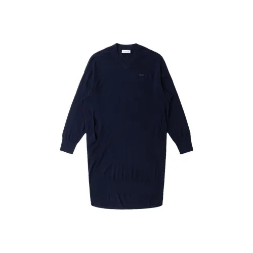 LACOSTE Темно-синий Женские Длинные Рукава Платья