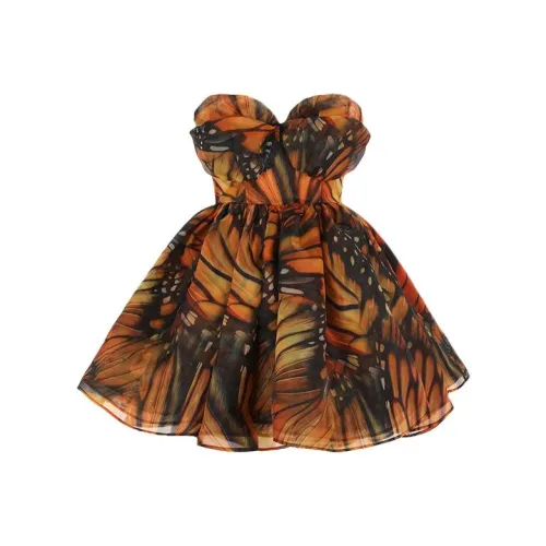 Selkie Коллекция SS24 Без рукавов Платье Женское Tie Dye Радужный С принтом