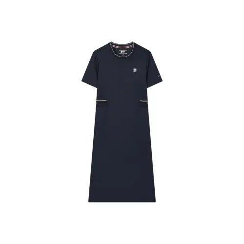 FILA Modern Heritage Легендарный синий Женские Короткие Платья с Рукавами