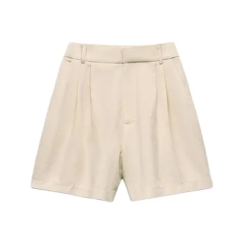 ZARA Trf Бежевые Женские Повседневные Шорты