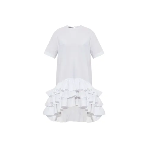MOSCHINO SS25 Короткий рукав Платье Женское Белое
