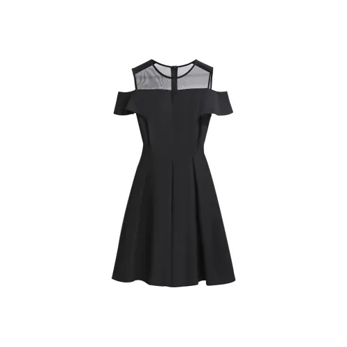 Silky Queen Короткий рукав Платье Женское Черное