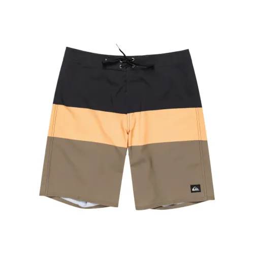 Quiksilver Черный/Желтый/Зеленый Мужские Повседневные Шорты