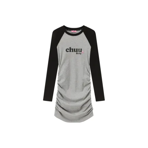 CHUU Длинное платье с длинными рукавами женское