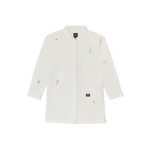 Vans Платье Длинное с длинными рукавами Женское Белое