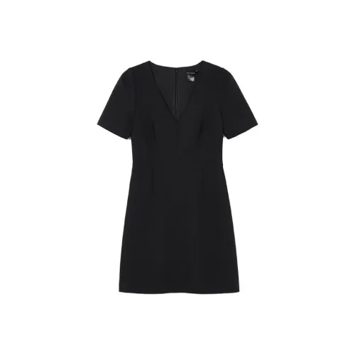 CLUB MONACO Черное платье с коротким рукавом C2WAH для женщин