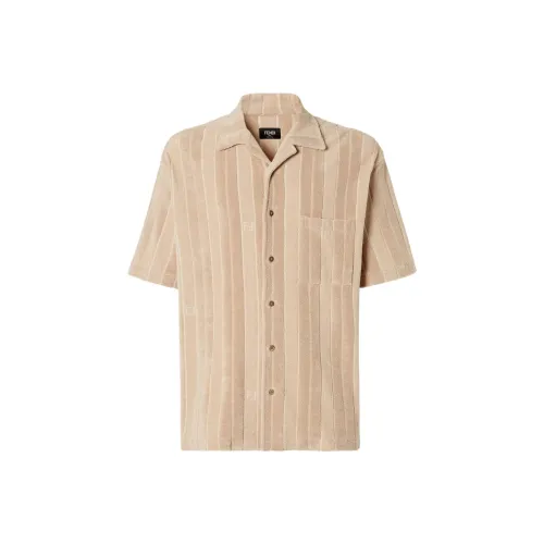 Fendi Бежевые Мужские Рубашки