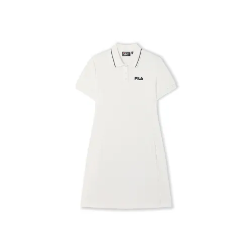 FILA ORIGINALE Облачный белый WT Женские Короткие Платья с Рукавами