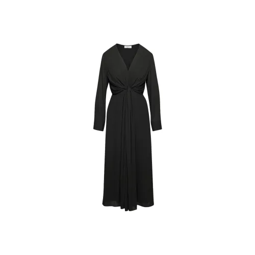 ARITZIA FW24 BABATON Lois Платье Длинное с длинными рукавами Женское Черное Черное