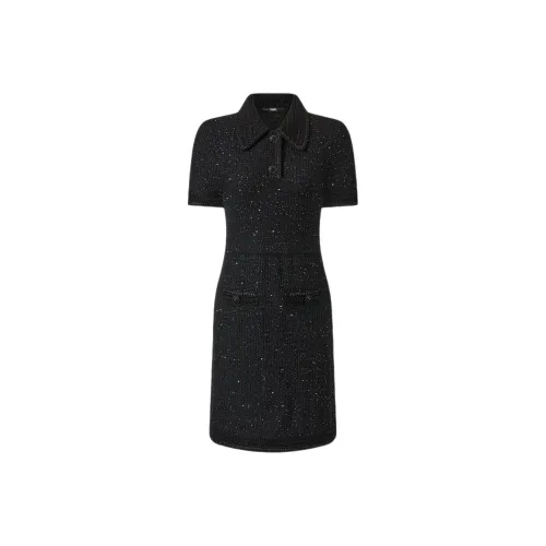 KARL LAGERFELD Короткий рукав Платье Женское Черное