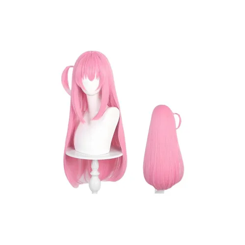 SHUYUAN Розовый Длинный Прямые Волосы Парик 80 см