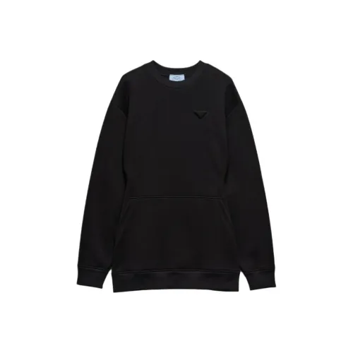 PRADA Длинное платье с длинными рукавами женское черное