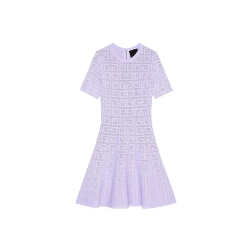 Givenchy Короткий рукав Платье Женское Лавандовый Фиолетовый