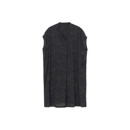Yohji Yamamoto Черные Женские Платья без Рукавов