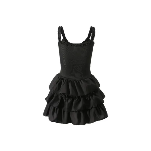 EIDOLON GRAIN Slip Платье Женское Черное