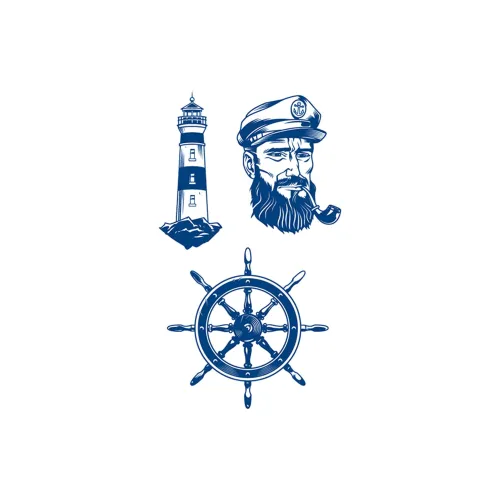 LIEJI Морской стиль Mission Травяные Временные Татуировки