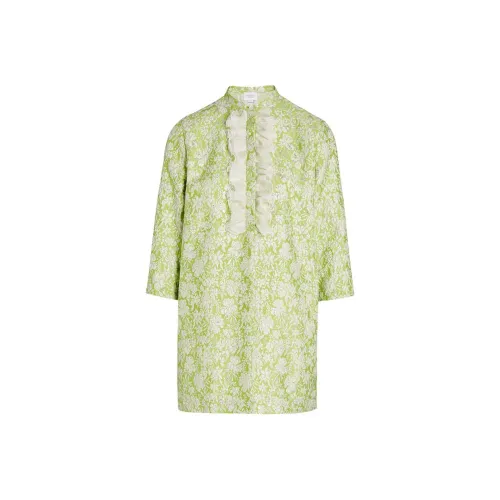 GIAMBATTISTA VALLI FW24 Длинное платье с длинным рукавом унисекс светло-зеленый