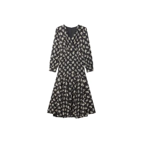 THE SEA LIFE Длинное платье с длинными рукавами женское чайный коричневый