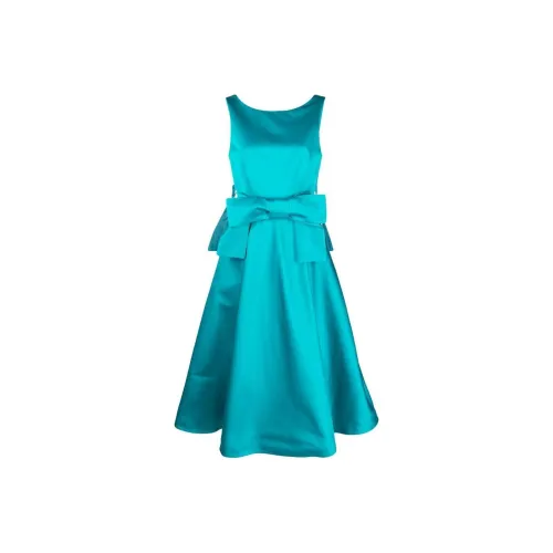 PAROSH Без рукавов Платье Женское Сине-зеленое