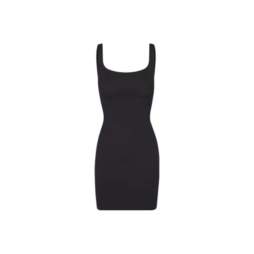 SKIMS Танк Топ Мини Платье Slip Платье Женское Оникс Оникс