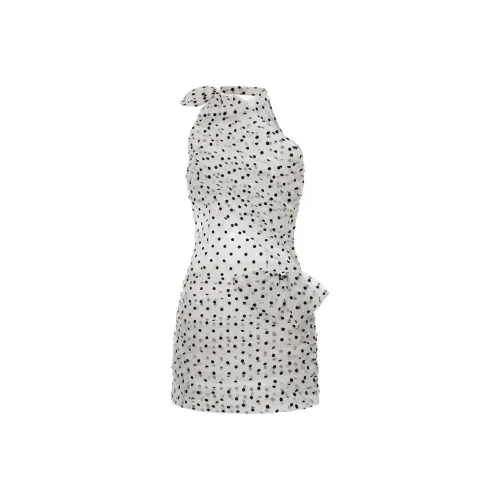 Alessandra Rich SS24 Без рукавов Платье Женское Белое Черное