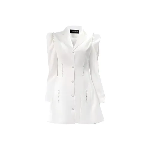 NOTFORUS Длинное платье с длинными рукавами женское белое