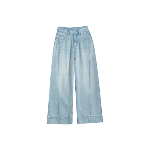 SHIJI 962 Fold Ностальгический синий Женские Джинсы