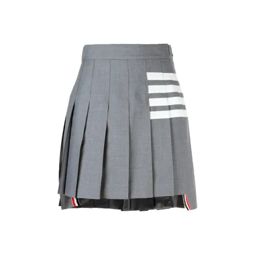 THOM BROWNE Серые Женские Повседневные Короткие Юбки