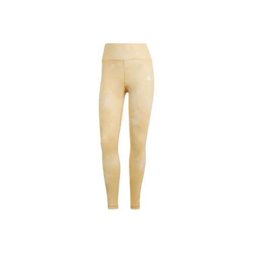 Adidas Хвост платья Essentials AOP Цветочный дизайн Tie Dye Леггинсы Женские Желтый