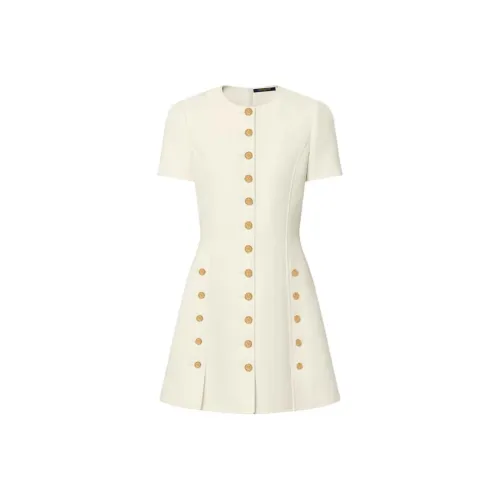 LOUIS VUITTON SS25 Короткий рукав Платье Женское Белое