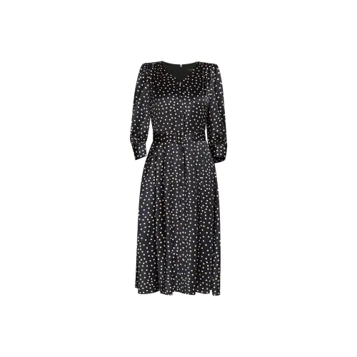 ROEYSHOUSE Длинное платье с длинными рукавами женское в горошек