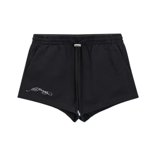 Ed Hardy Черные Женские Повседневные Шорты