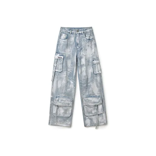 NOTAWEAR Женские джинсы серебристо-песочного цвета