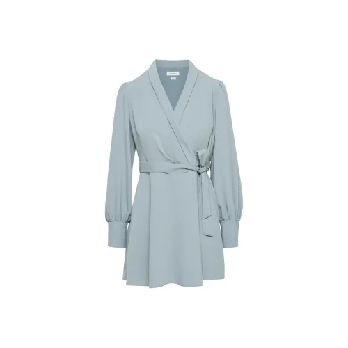 ARITZIA BABATON Hyde Мини Платье Длинное с Длинными Рукавами Платье Женское Slab Синий Board Синий