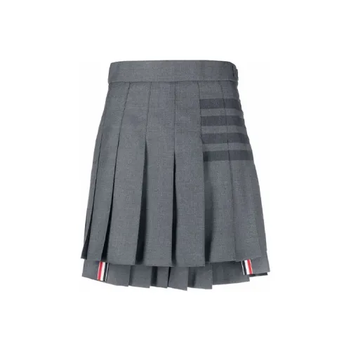 THOM BROWNE Серые Женские Повседневные Короткие Юбки