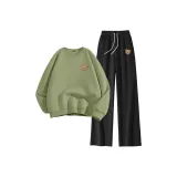 Пальма Зеленый (Удивленный Медвежонок Логотип на груди) + Черный (Удивленный Медвежонок Логотип на штанах)