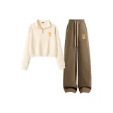 Молоко Белый (M Custard Tulip Label) + Кофейный (M Custard Tulip Pants Label)