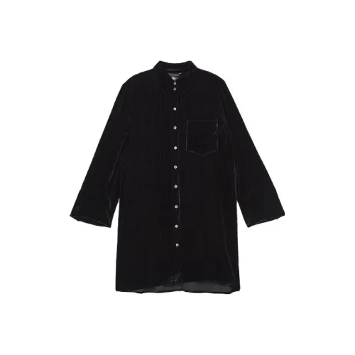 CLUB MONACO Длинное платье с длинными рукавами женское черное